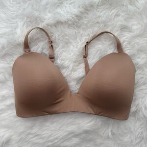 Skims Wireless Form Maternity T-Shirt Demi Nursing Bra Clay Size 36DDD
